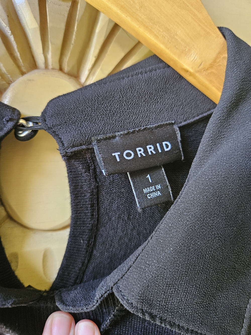 Black Collared Knit-Top Dress By Torrid - Picture 4 of 5